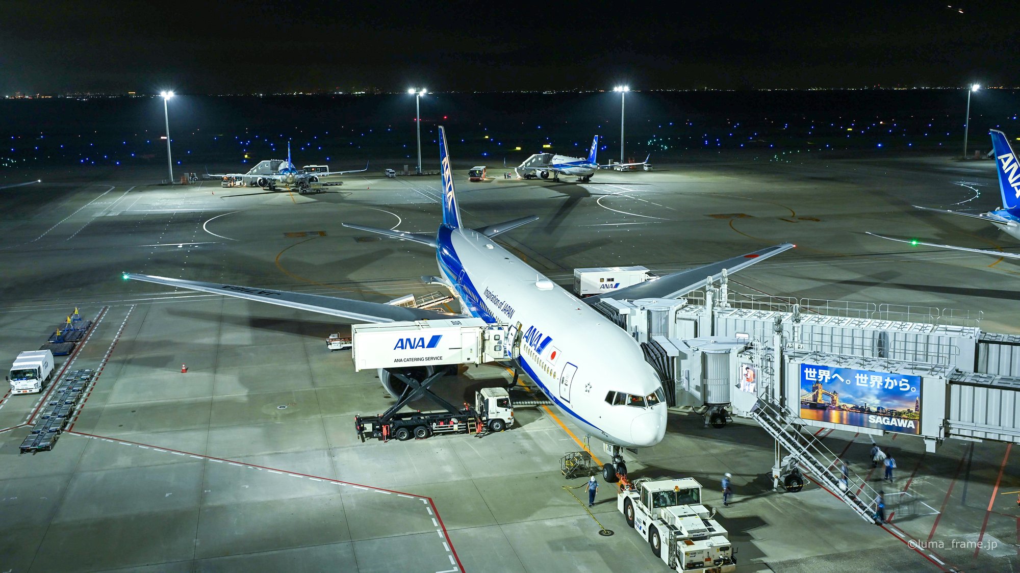 灯りの下の翼 / 羽田空港で撮影した航空写真。Wings Under the Lights (Nikon Z6III / LUMA Frame)