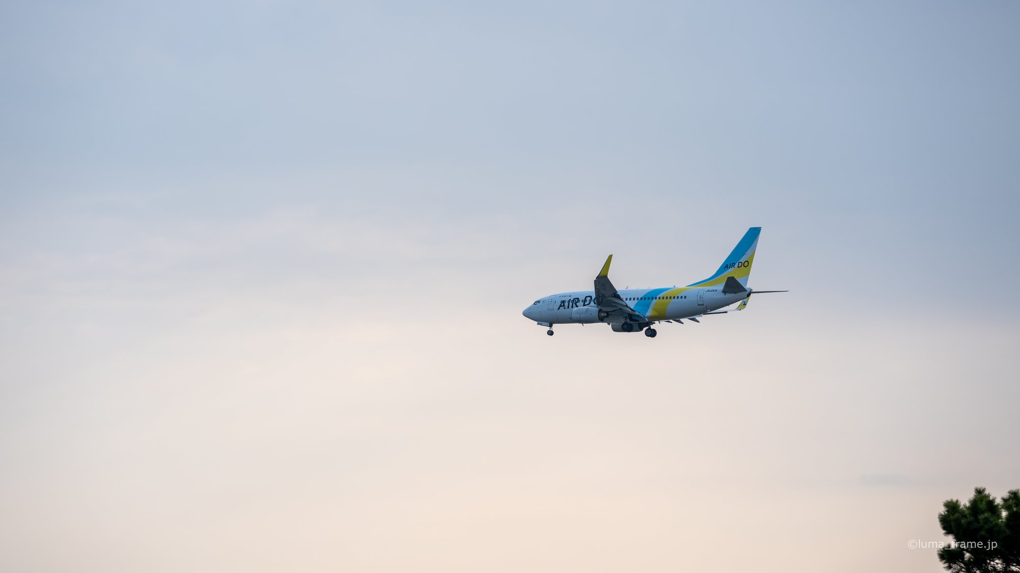 進入する737 / 京浜島つばさ公園で撮影した航空写真。737 on Approach (Nikon Z6III / LUMA Frame)