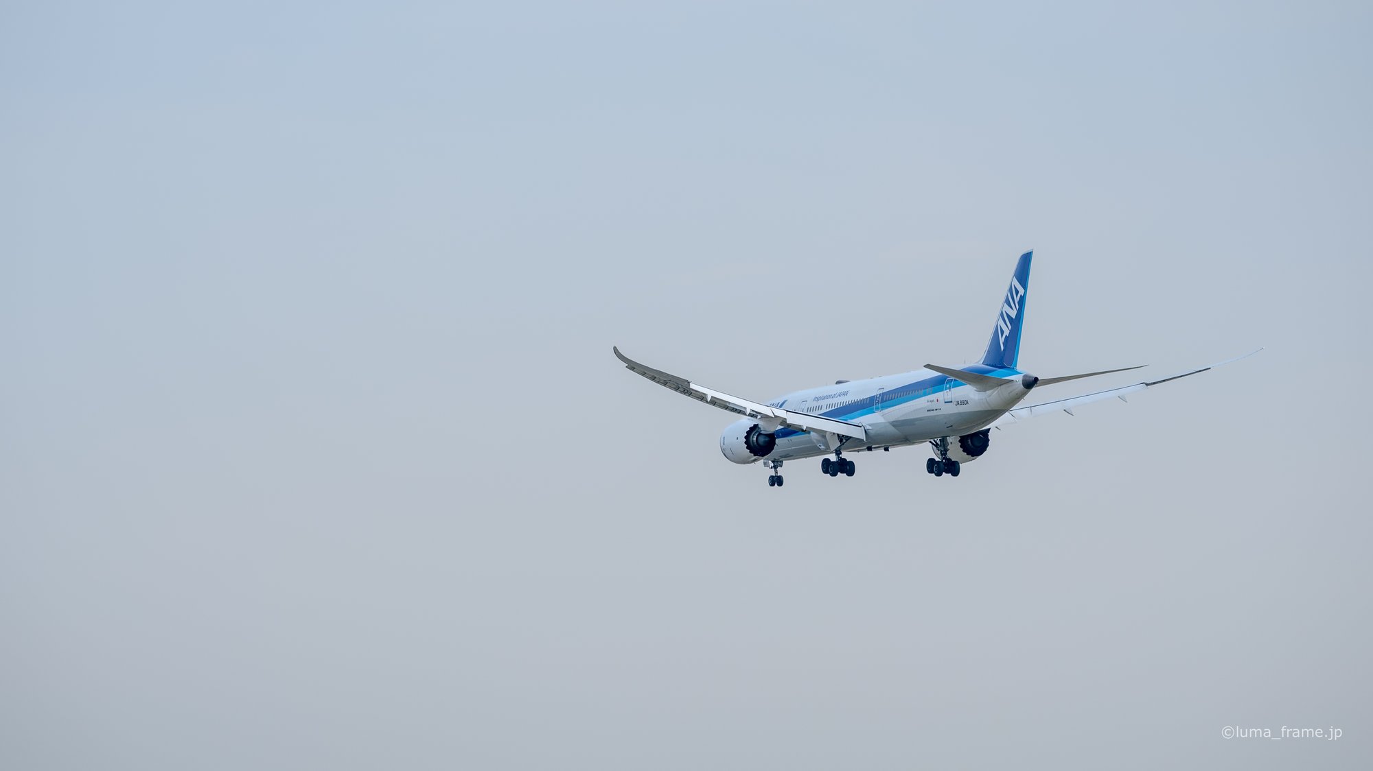 脚を出して / 京浜島つばさ公園で撮影した航空写真。Gear Down (Nikon Z6III / LUMA Frame)